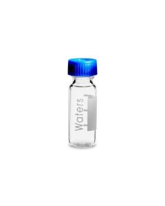 Waters Deactivated Clear Glass 12 x 32 mm Screw Neck Vial, with Cap and PTFE/Silicone Septum, 2 mL Volume, 100/pk