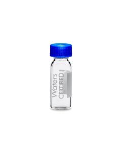 Waters LCGC Certified Clear Glass 12 x 32 mm Screw Neck Vial, with Cap and Preslit PTFE/Silicone Septum, 2 mL Volume, 100/pk