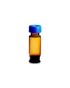 Waters LCGC Certified Amber Glass 12 x 32 mm Screw Neck Max Recovery Vial, with Cap and Preslit PTFE/Silicone Septum, 2 mL Volume, 100/pk