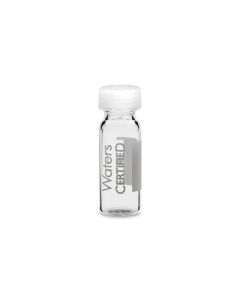 Waters LCGC Certified Clear Glass 12 x 32 mm Screw Neck Vial, with Polyethylene Septumless Cap, 2 mL Volume, 100/pk