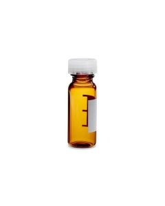 Waters LCGC Certified Amber Glass 12 x 32 mm Screw Neck Vial, with Polyethylene Septumless Cap, 2 mL Volume, 100/pk
