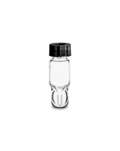 Waters Clear Glass 12 x 32 mm Screw Neck Total Recovery Vial, with Cap and PTFE Septum, 1 mL Volume, 100/pk