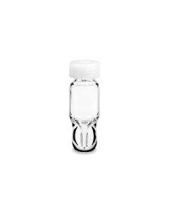Waters LCMS Certified Clear Glass 12 x 32 mm Screw Neck Total Recovery Vial, with Cap and Preslit PTFE/Silicone Septum, 1 mL Volume, 100/pk