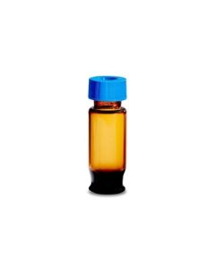 Waters LCMS Certified Amber Glass 12 x 32 mm Screw Neck Max Recovery Vial, with Cap and PTFE/Silicone Septum, 2 mL Volume, 100/pk