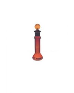 Wilmad Flask,Vol,CL A,HD,WD Mouth,Amber,#13 GLS STPR,10ml