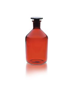 DWK WHEATON® Reagent Bottle, narrow mouth, with ground stopper, amber, 500 mL