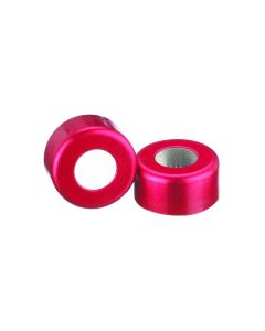 DWK WHEATON® Unlined Open Top Aluminum Seal, 11mm, Red