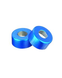 DWK WHEATON® Unlined Aluminum Seal, 13mm, Blue, Open Top