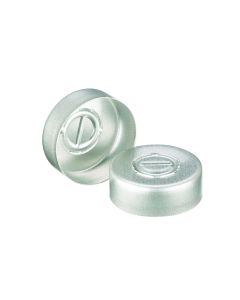 DWK Wheaton Unlined Aluminum Seal, 20mm, Natural, Center Disc Tear-Out
