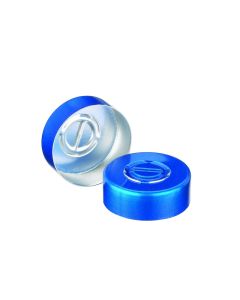 DWK Wheaton Unlined Aluminum Seal, 20mm, Blue, Center Disc Tear-Out