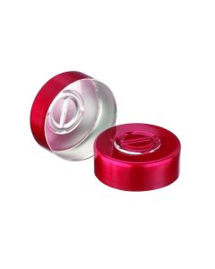 DWK WHEATON® Unlined Aluminum Seal, 20mm, Red, Center Disc Tear-Out