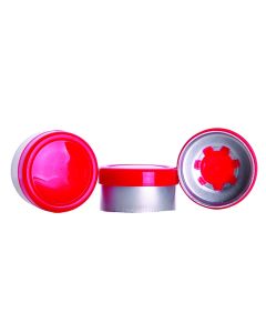 DWK WHEATON® Unlined Aluminum Seal, 13mm, Red, Flip-Cap