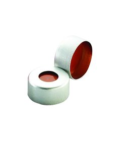 DWK WHEATON® Lined Aluminum Seal, PTFE / Red Rubber, Open Top, Natural, 11 mm
