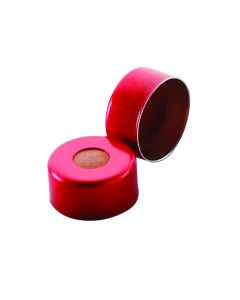 DWK WHEATON® Lined Aluminum Seal, PTFE / Red Rubber, Open Top, Red, 11 mm