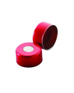 DWK WHEATON® Lined Aluminum Seal, PTFE / Silicone, Open Top, Red, 11 mm