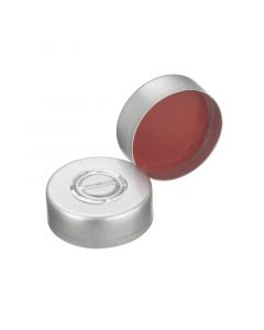 DWK WHEATON® Lined Aluminum Seal, PTFE / Red Rubber, Center Disc Tear-Out, Natural, 20 mm