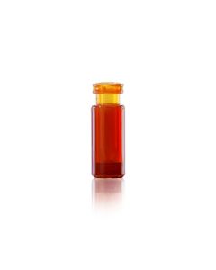 DWK WHEATON® 12 x 32mm Plastic Vial With 0.1mL Insert, Amber Crimp Top