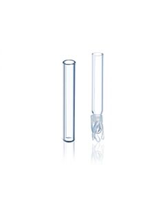 DWK WHEATON® Standard Opening Vials 12 x 32mm, Limited Volume Inserts, Glass With Bottom Spring, 0.1mL