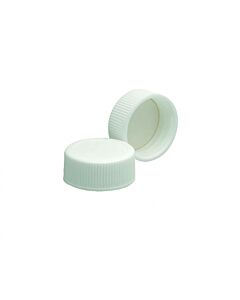 DWK WHEATON® White Polypropylene Screw Cap, PTFE-Faced Foamed Polyethylene Liner, 15-425, Case of 144