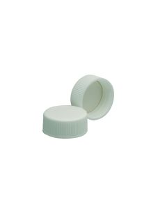 DWK WHEATON® White Polypropylene Screw Cap, Foamed PE Liner, 20-410