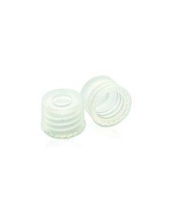 DWK WHEATON® Preassembled Open Top Caps and Septa, Natural Polypropylene Cap, With 10 mil Septa