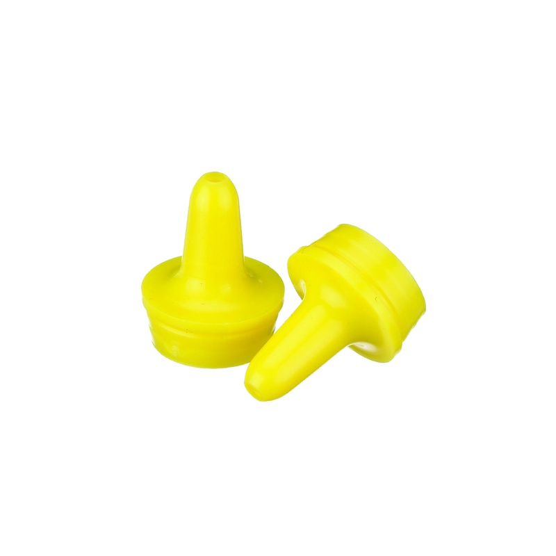 DWK WHEATON® Extended Controlled Dropper Tip, 20mm, Yellow, Case of 100