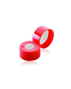 DWK WHEATON® 11mm Snap Caps, With PTFE / Silicone Septa, Red Cap