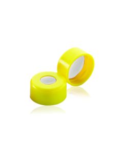 DWK WHEATON® 11mm Snap Caps, With PTFE / Silicone Septa, Yellow Cap