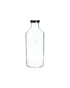 DWK WHEATON® Roller bottle With 51mm Black Phenolic Screw Cap With Shallow Skirt and White Styrene-butadiene Rubber Liner (GPI 51-400), 2500 mL