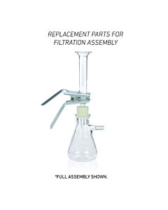 DWK WHEATON® 25mm Filtration Assemblies With No. 5 Stopper Connection and Stainless Steel Support Replacement Part, Glass Funnel