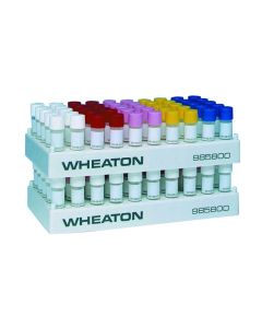 DWK WHEATON® Polypropylene Vial Racks, 50 Positions, 12.5 mm Open ID
