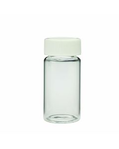 DWK WHEATON® Liquid Scintillation Vials, Caps Attached to Vials, Glass, Metal Foil / Pulp, 24-400, 20 mL