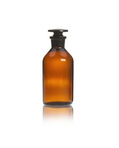 DWK WHEATON® Reagent Bottle, narrow mouth, with ground stopper, amber, 100 mL