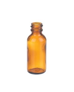 DWK WHEATON® Boston Round Bottle, 1oz, amber, without cap, no liner, case of 432