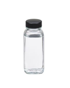 DWK WHEATON® French Square Bottle, 4 oz, Rubber Lined, Case of 24