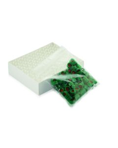 DWK WHEATON® ABC VIALS™ Convenience Pack, Clear, White PTFE / Red Silicone, Green