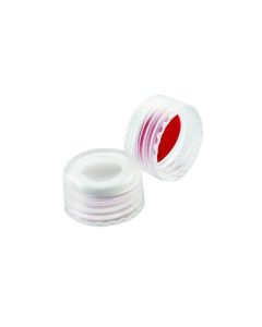 DWK WHEATON® 9 mm ABC Screw Cap, With White PTFE / White Silicone / Red Silicone Liners, Natural PP