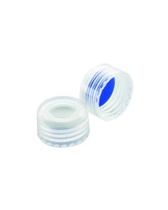 DWK WHEATON® 9 mmABC Screw Cap, With Blue PTFE / White Silicone Liners, Natural PP