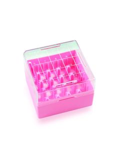 DWK WHEATON® KEEPIT® Freezer Boxes, KeepIT®-25 For External Thread Vials, Pink