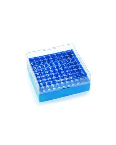 DWK WHEATON® KEEPIT® Freezer Boxes, Low Profile KeepIT®-81 For External Thread Vials, Blue