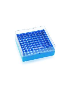 DWK WHEATON® KEEPIT® Freezer Boxes, Low Profile KeepIT®-100 For Internal Thread Vials, Blue