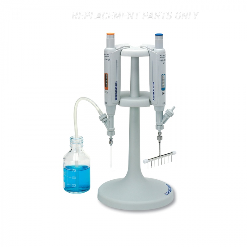 DWK SOCOREX® ACURA® Manual 865 Self Refilling Microdispenser Pipette Accessories, Manifold*, 4-Channel, 20mm Spacing, Luer Lock, Stainless Steel