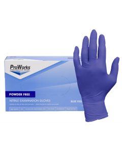High Tech Conversions Nitrile Powder Free Exam Gloves Blue 10/200-Med