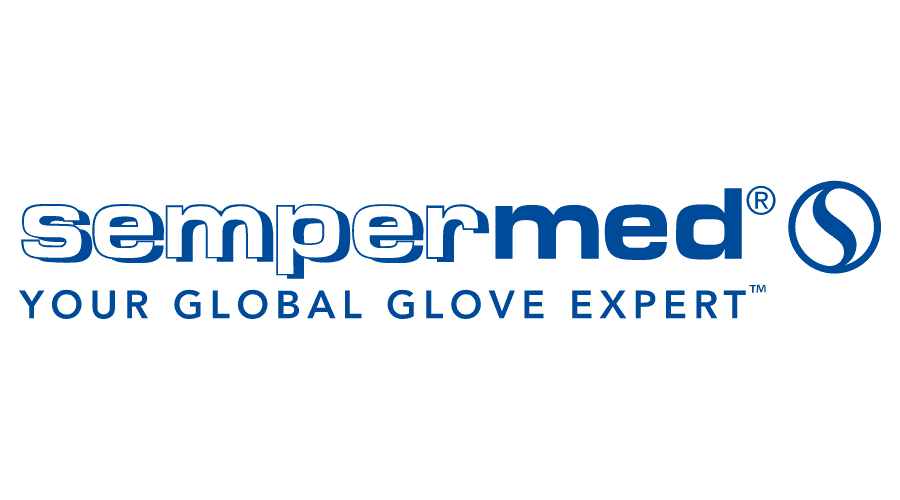Sempermed Gripstrong Blue Nitrile Industrial Glove, Medium